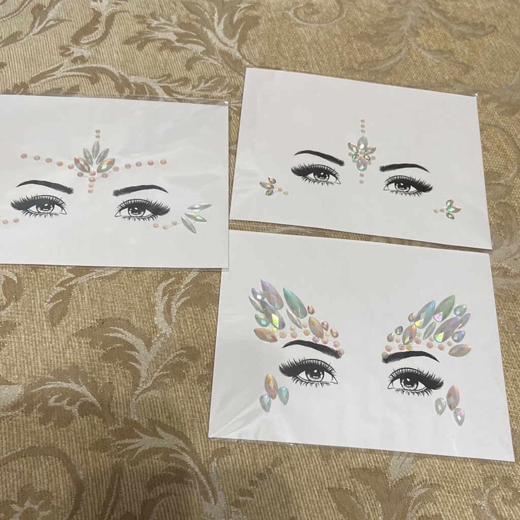 3 Packs Of Brand New Face And Body Jewels